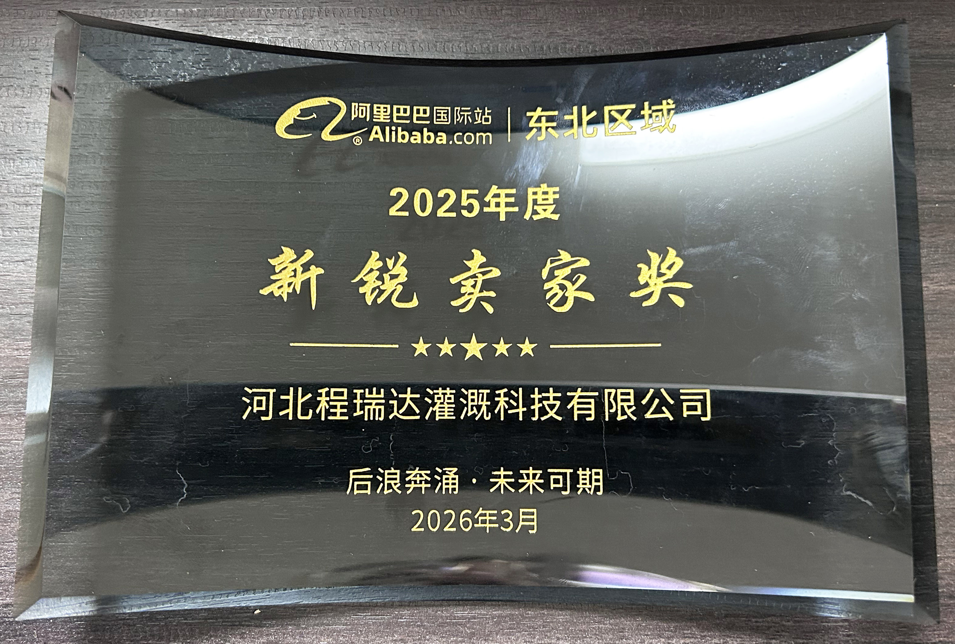 武清程瑞达灌溉 | 荣获阿里国际站新锐卖家奖