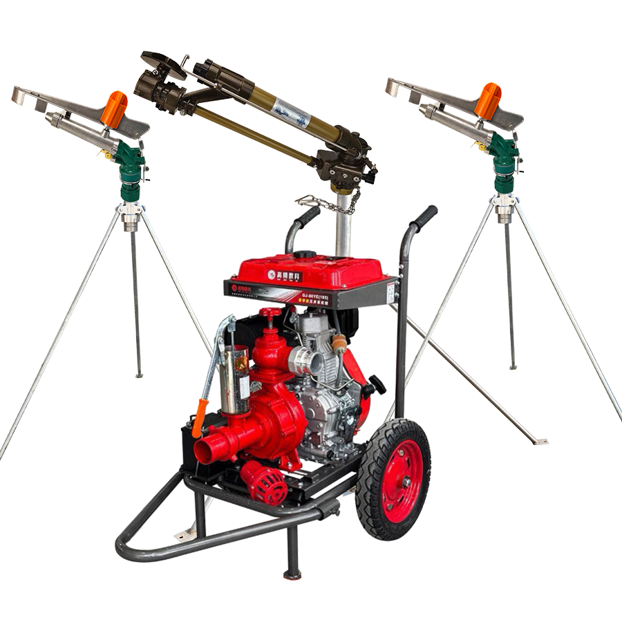 武清一体式灌溉机组 全套喷枪水带配齐 抗旱浇地神器